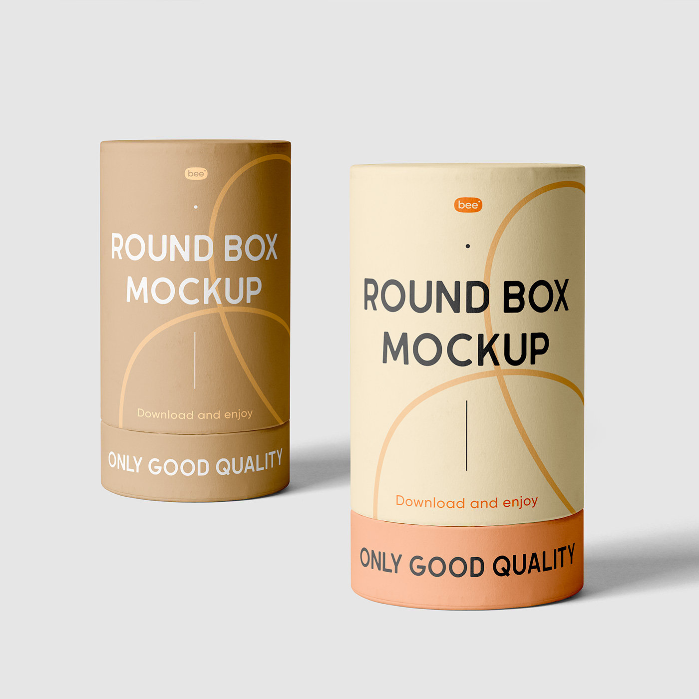 Facing View of Tall Tube Box Mockup FREE PSD