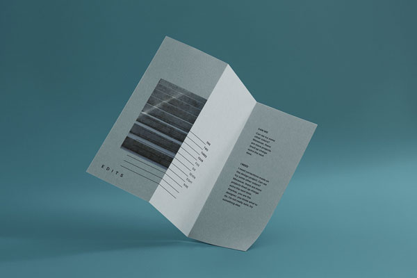 Facing View of Trifold Brochure Mockup