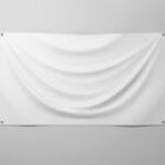 Facing Vision of Big Horizontal Flag Mockup