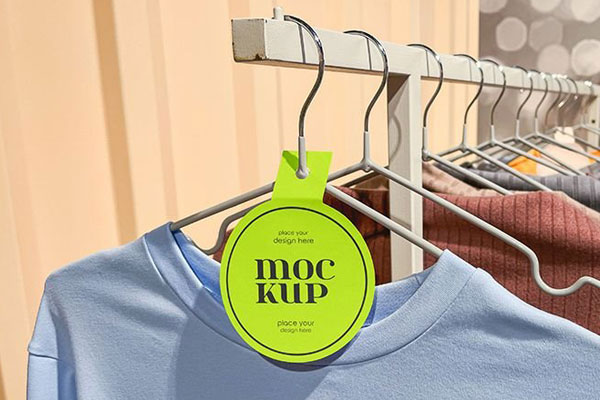 Facing Vision of Clothing Tag Mockup