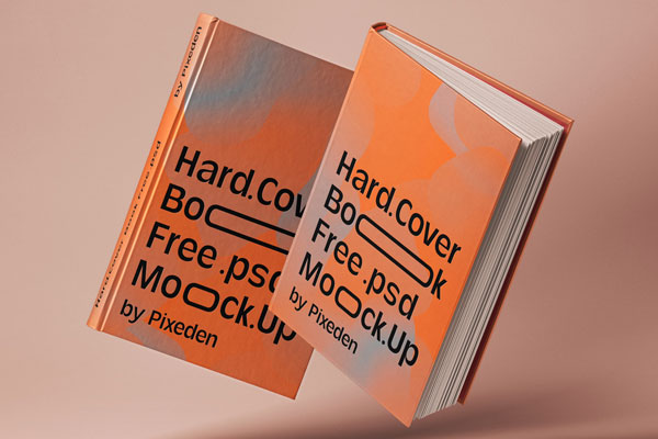 Facing Vision of Gravity Hardcover Book Mockup
