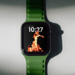 Facing Vision of Lying Apple Watch Mockup