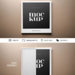 Facing Vision of Polaroid Frame Mockup