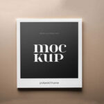 Facing Vision of Polaroid Frame Mockup