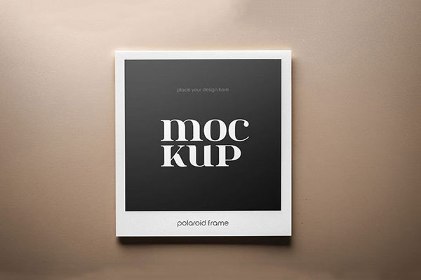 Facing Vision of Polaroid Frame Mockup