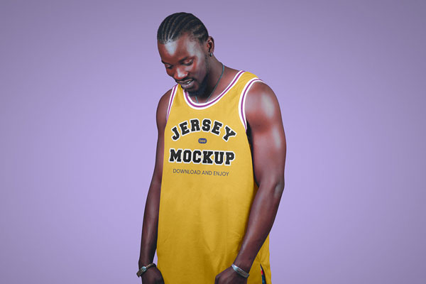 Facing Vision of Sports Jersey Mockup