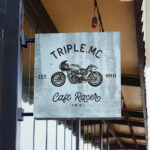 Facing Vision of Square Coffer Sign Mockup