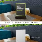 Facing Vision of Table Tent Stand Mockup