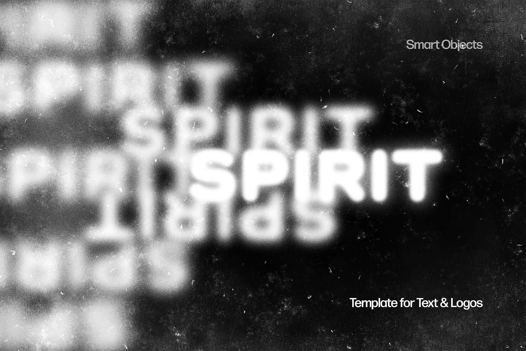 Free Faded Ghost Blurred Text Effect PSD Template