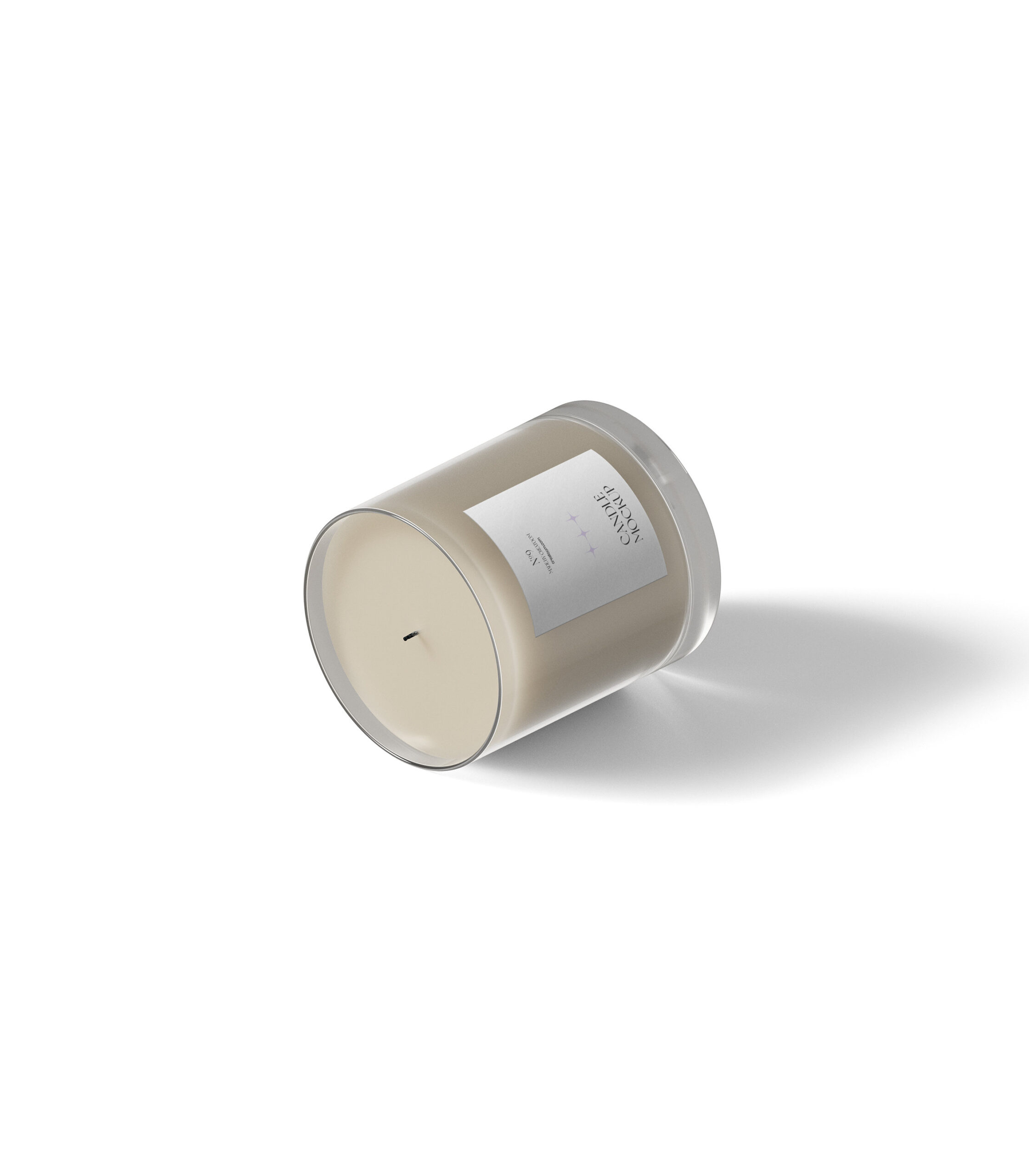 Fallen Candle Mockup in Perspective View FREE PSD