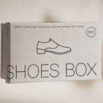Falling Shoe Box Mockup in Facing View