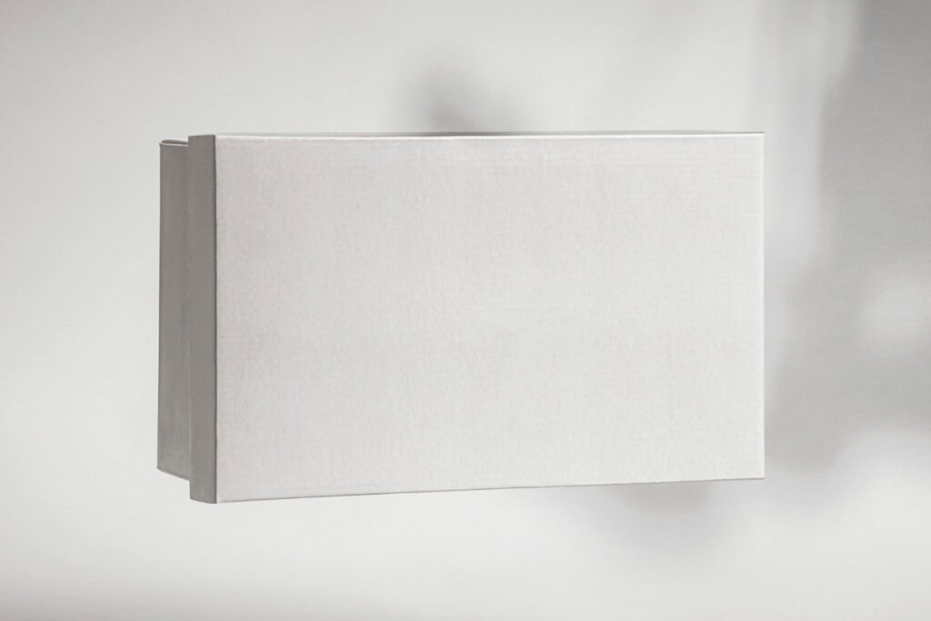 Falling Shoe Box Mockup in Facing View