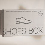 Falling Shoe Box Mockup in Facing View