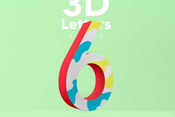 Fancy 3D Letter Text Effect