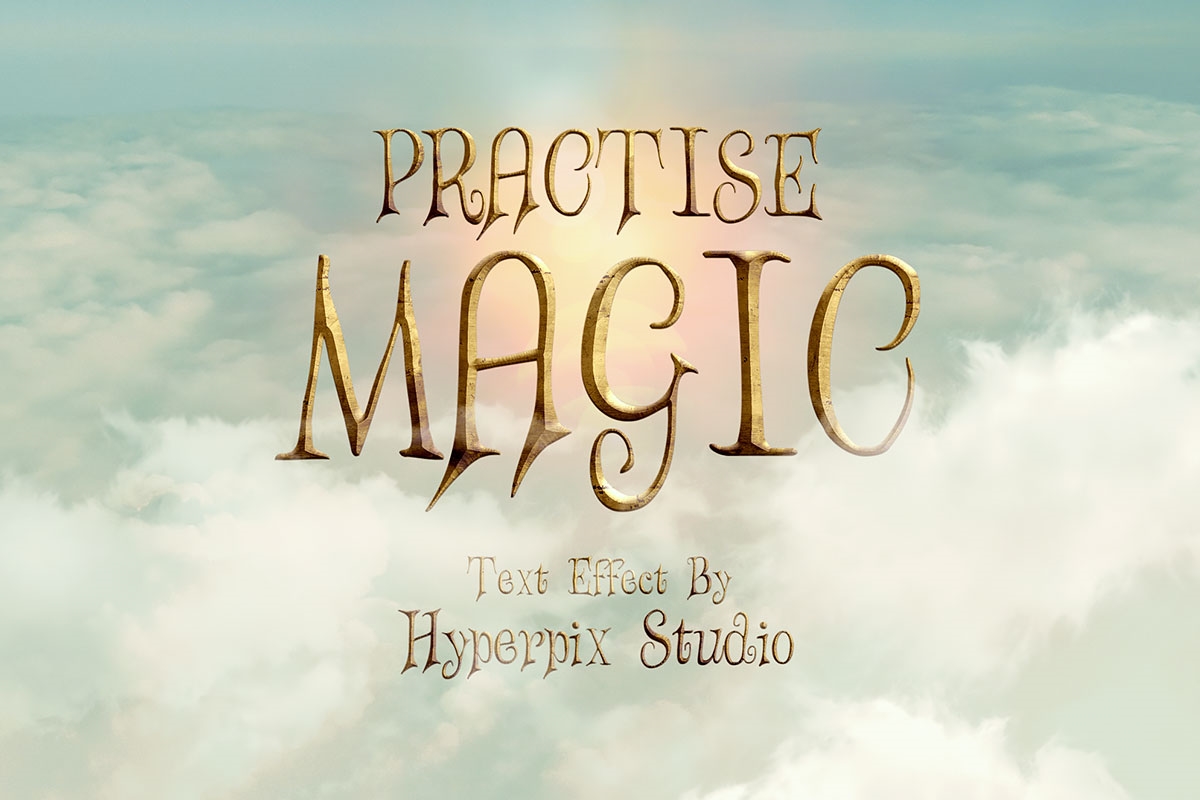 Fantasy Text Effect FREE PSD