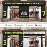 Fashion Storefront Mockup in Facing Shot