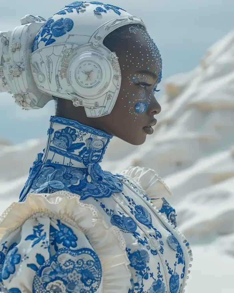 Fashionable Robot in Dunes