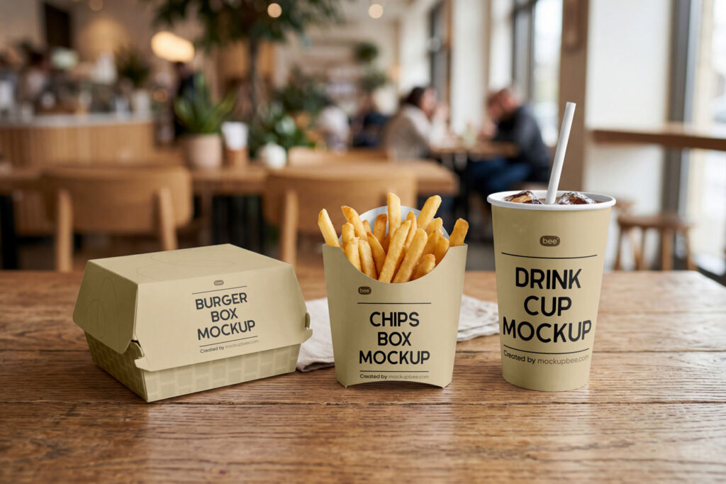 Fast Food Set Mockup