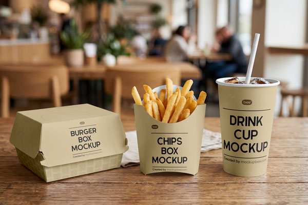 Fast Food Set Mockup
