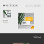Feminine Business Card Mockup in 3 Shots