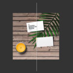 Feminine Business Card Mockup in 3 Shots