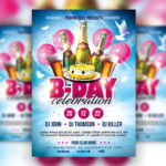 Festive Birthday Party Flyer Template