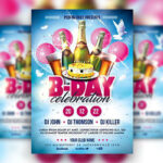 Festive Birthday Party Flyer Template
