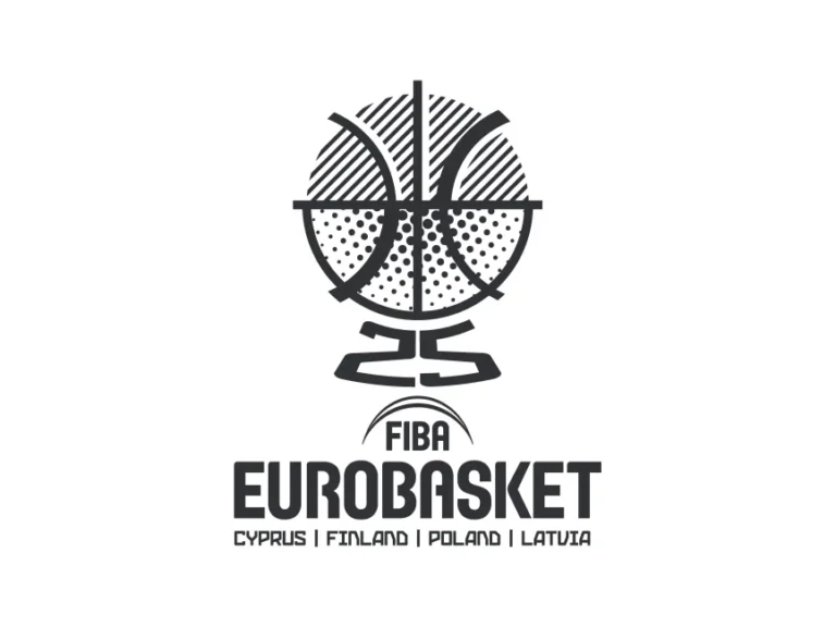 FIBA EuroBasket 2025 Monochrome Black Logo