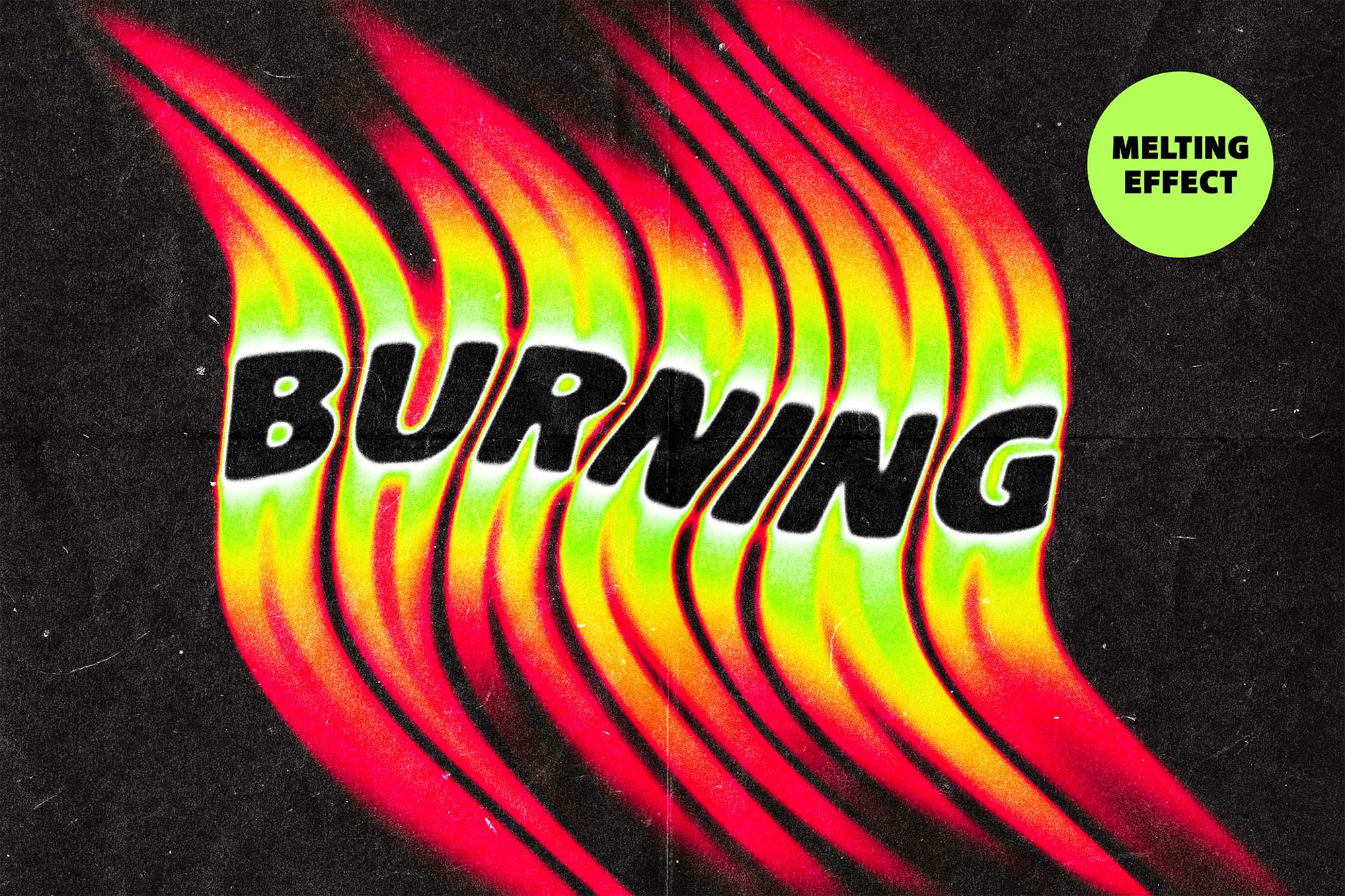 Free Fiery Melting Text Effect PSD Template