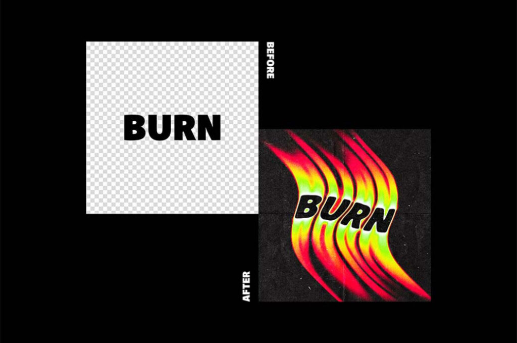 Fiery Melting Text Effect