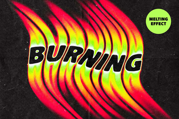 Fiery Melting Text Effect
