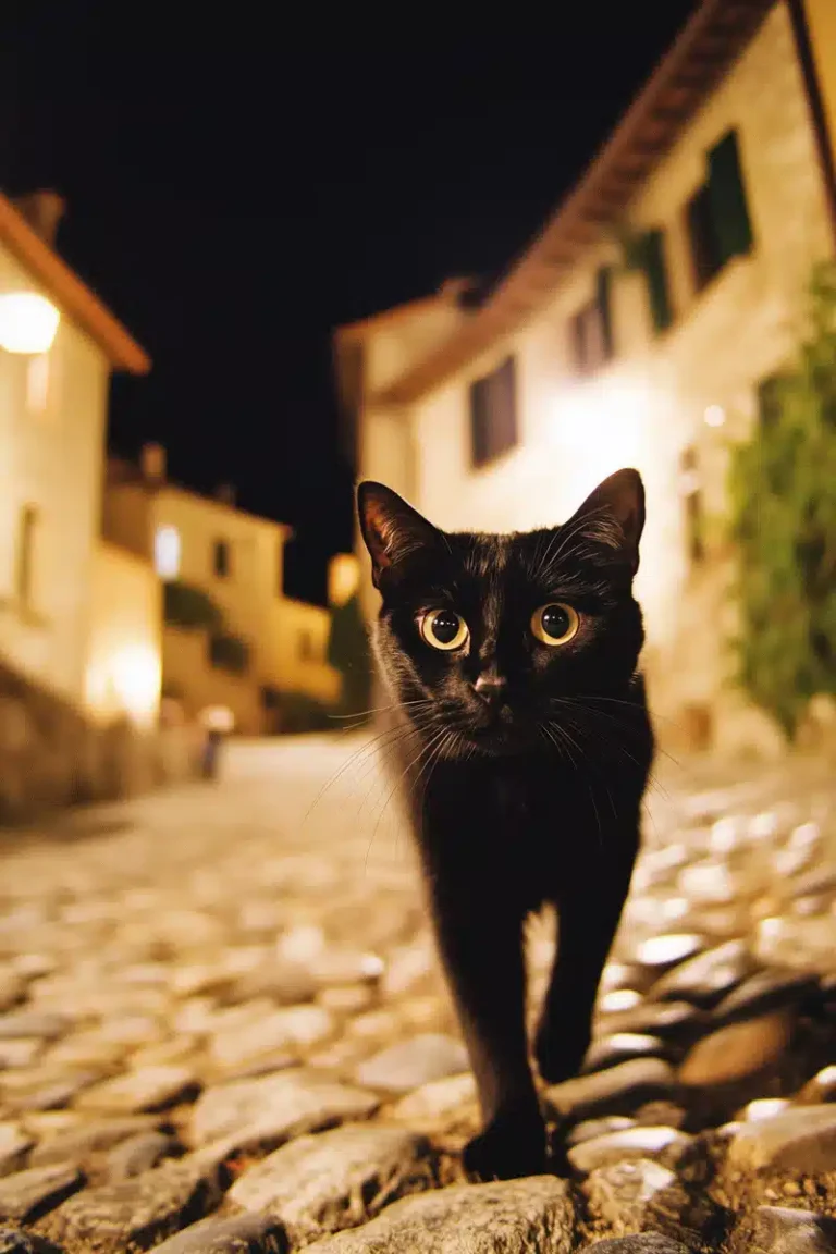 Film Photography Stray Cat Nightwalk