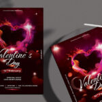 Fiery Sparkly Valentine’s Day Flyer Template