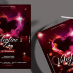 Fiery Sparkly Valentine’s Day Flyer Template