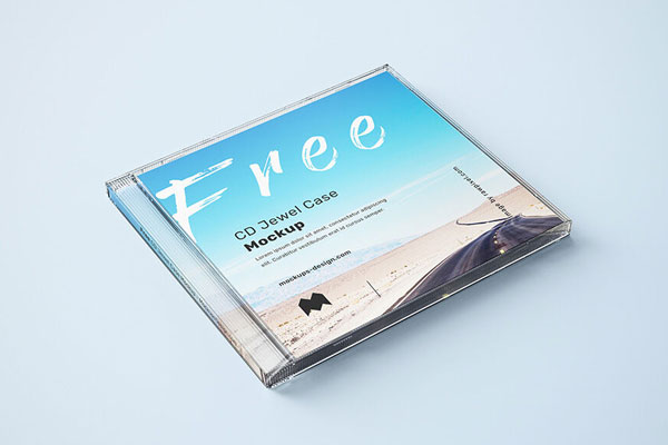 Five CD Jewel Case Mockups from Different Angles