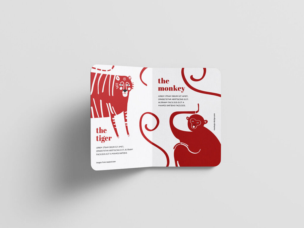 Five Mockups Featuring Different Angles of Children Hard Cover Book