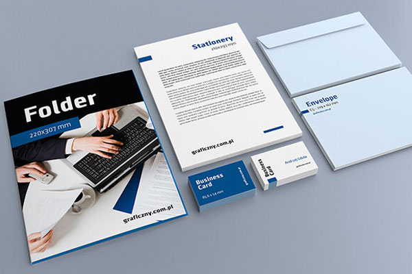 Five Mockups of Corporate Identity with Stationery Items