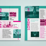 Five Simple Vertical Leaflet Mockups