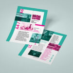 Five Simple Vertical Leaflet Mockups