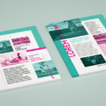 Five Simple Vertical Leaflet Mockups