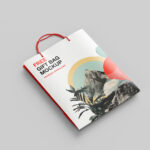 Flat Gift Bag Mockups in 4 Different Views