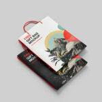 Flat Gift Bag Mockups in 4 Different Views