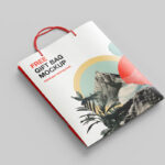 Flat Gift Bag Mockups in 4 Different Views