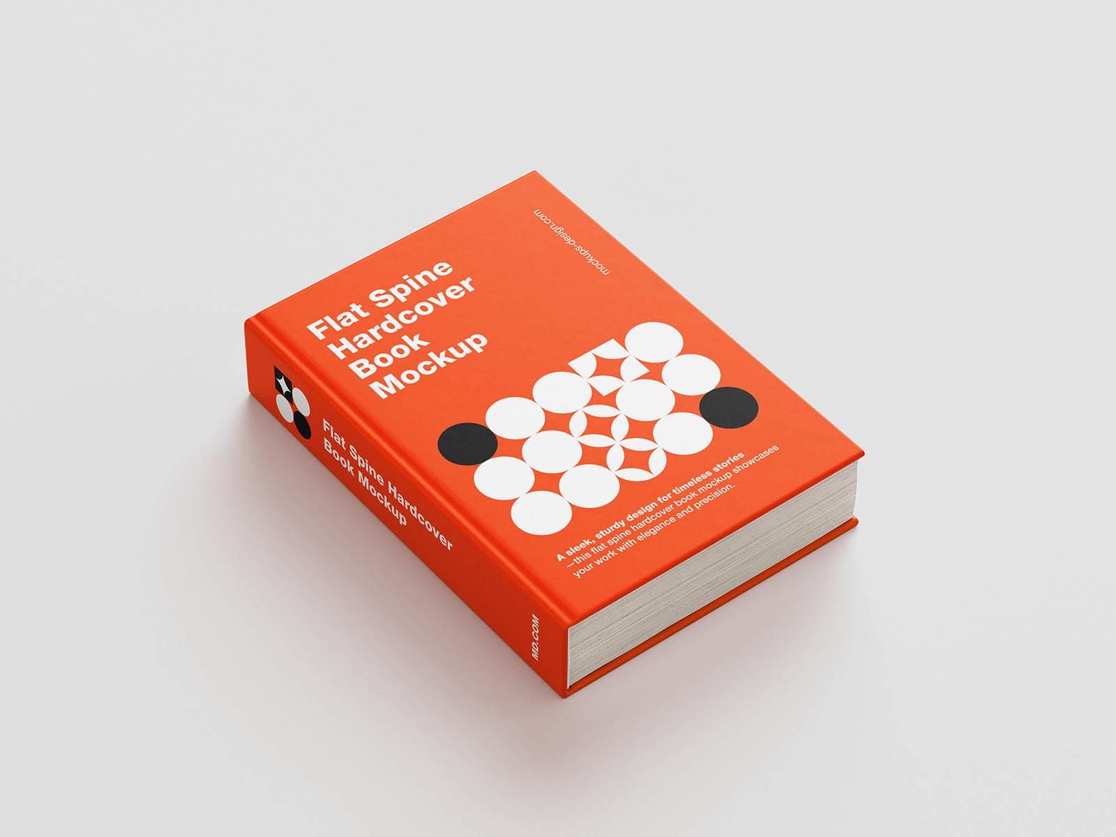 Free Flat Spine Hardcover Book Mockups PSD Template