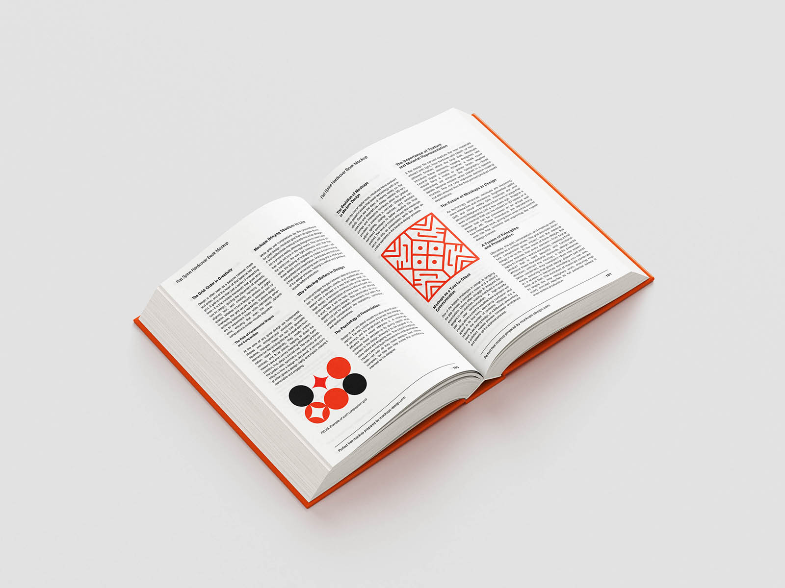 Free Flat Spine Hardcover Book Mockups PSD Template