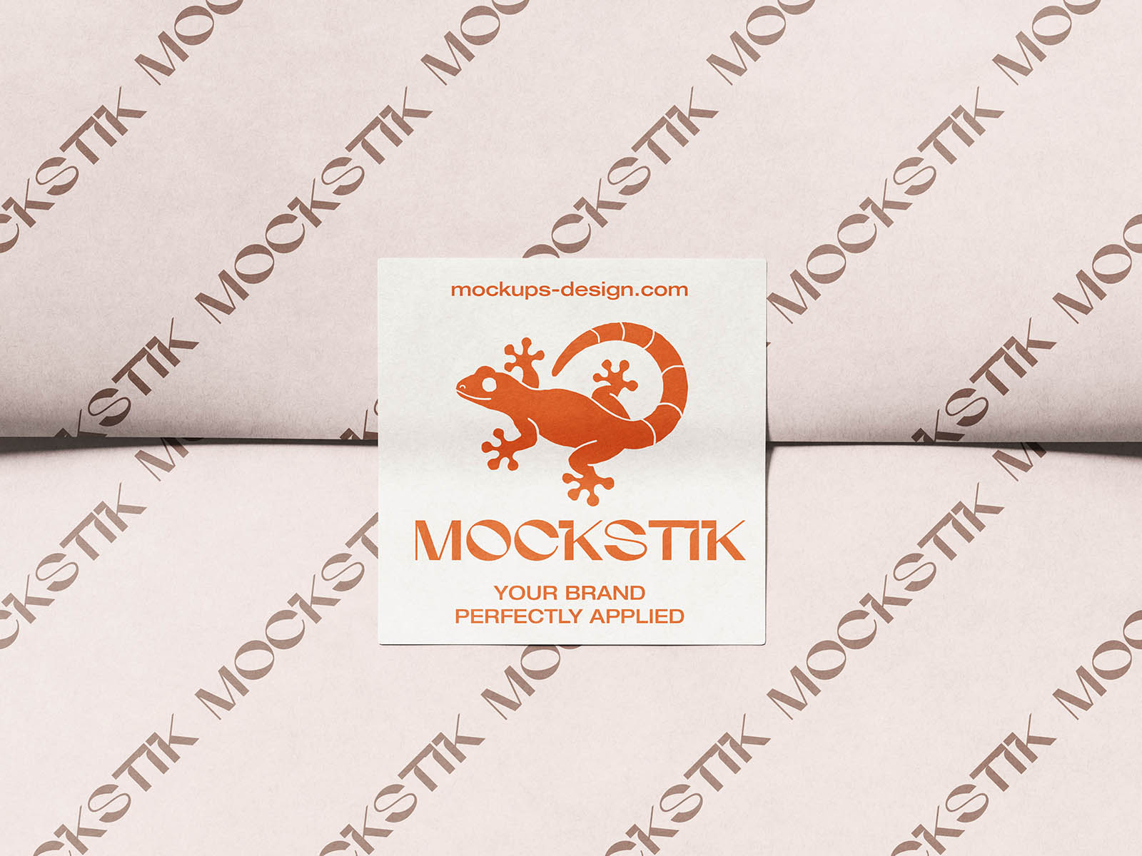 Free Flat Square Sticker Mockup PSD Template
