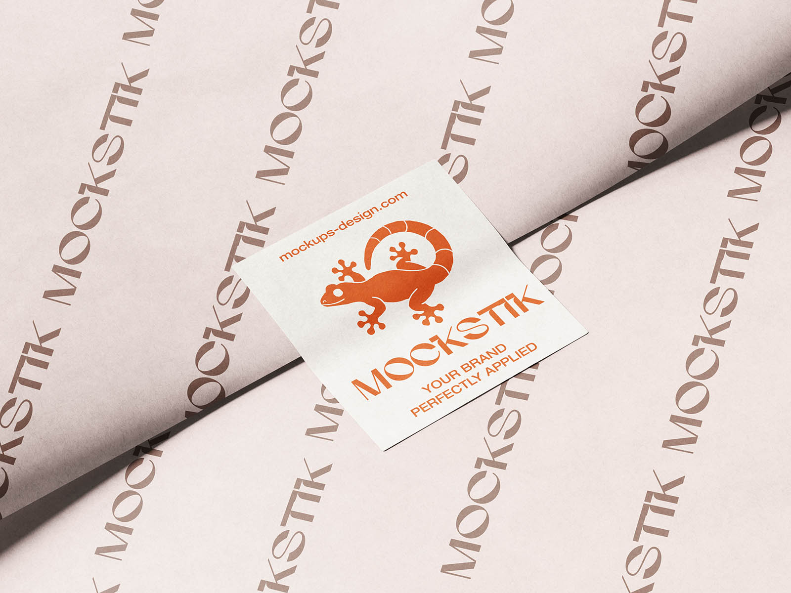 Free Flat Square Sticker Mockup PSD Template