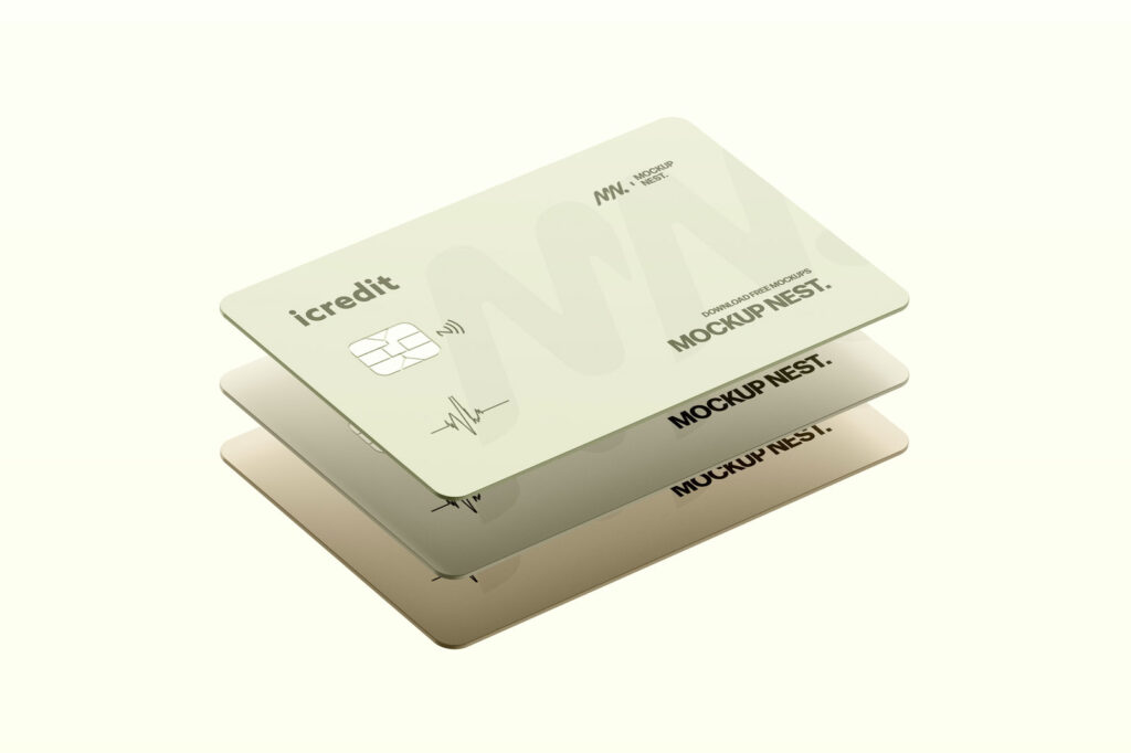 Floating Credit Card Mockup