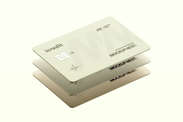 Floating Credit Card Mockup