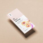 Floating DL Flyer Rack Card Mockup in Perspective